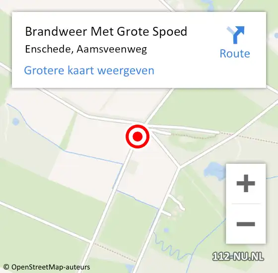 Locatie op kaart van de 112 melding: Brandweer Met Grote Spoed Naar Enschede, Aamsveenweg op 26 september 2020 13:02