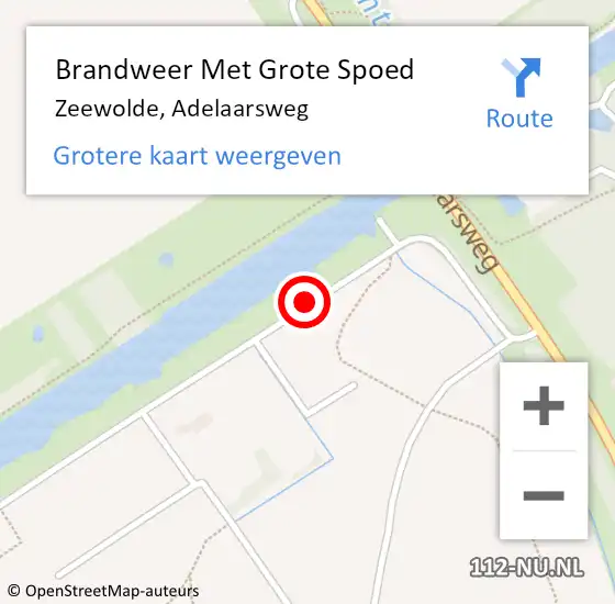 Locatie op kaart van de 112 melding: Brandweer Met Grote Spoed Naar Zeewolde, Adelaarsweg op 26 september 2020 13:21