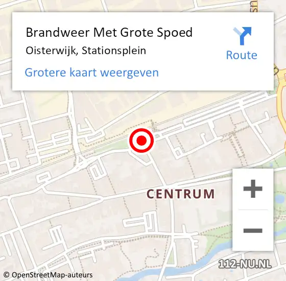 Locatie op kaart van de 112 melding: Brandweer Met Grote Spoed Naar Oisterwijk, Stationsplein op 26 september 2020 14:27