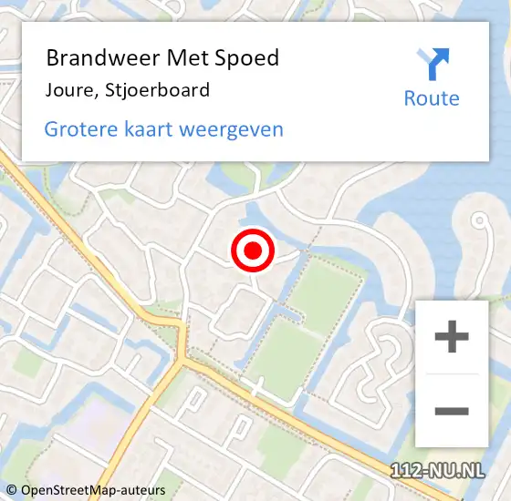 Locatie op kaart van de 112 melding: Brandweer Met Spoed Naar Joure, Stjoerboard op 20 mei 2014 09:44