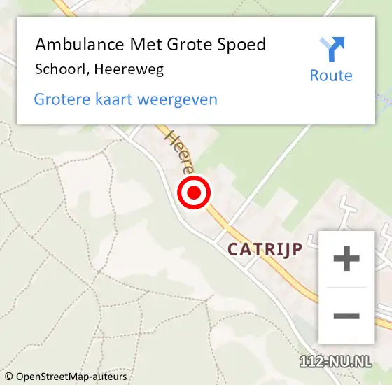 Locatie op kaart van de 112 melding: Ambulance Met Grote Spoed Naar Schoorl, Heereweg op 27 september 2020 02:58