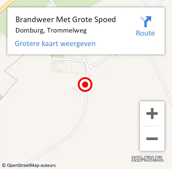 Locatie op kaart van de 112 melding: Brandweer Met Grote Spoed Naar Domburg, Trommelweg op 27 september 2020 03:36