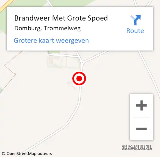 Locatie op kaart van de 112 melding: Brandweer Met Grote Spoed Naar Domburg, Trommelweg op 27 september 2020 03:44