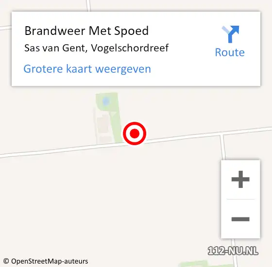 Locatie op kaart van de 112 melding: Brandweer Met Spoed Naar Sas van Gent, Vogelschordreef op 20 mei 2014 12:59