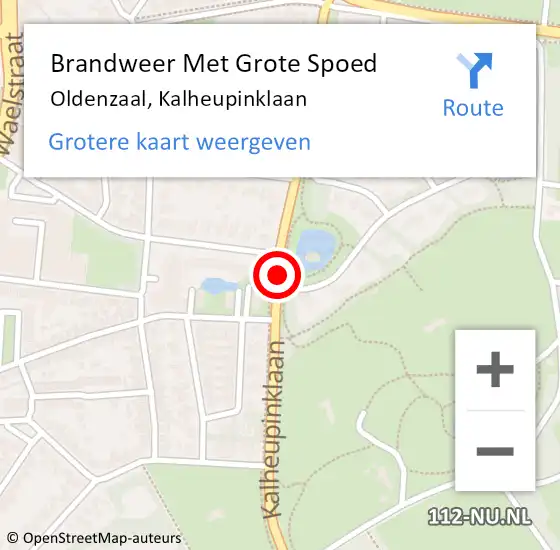 Locatie op kaart van de 112 melding: Brandweer Met Grote Spoed Naar Oldenzaal, Kalheupinklaan op 28 september 2020 23:29