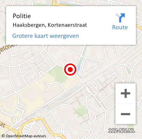 Locatie op kaart van de 112 melding: Politie Haaksbergen, Kortenaerstraat op 29 september 2020 07:48