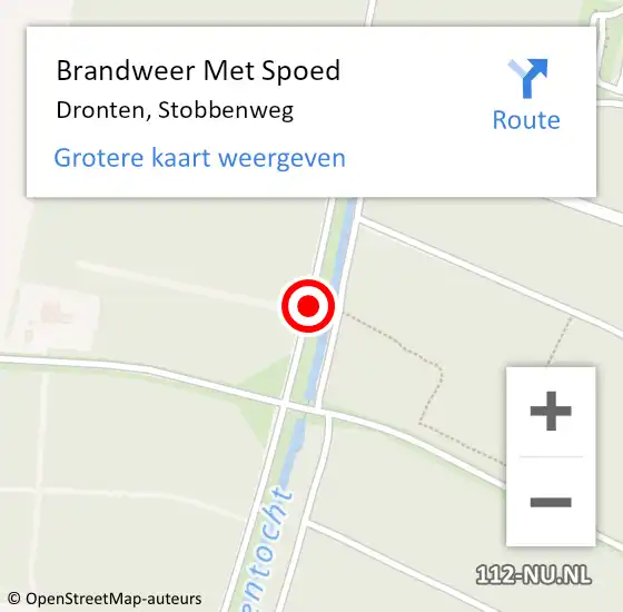 Locatie op kaart van de 112 melding: Brandweer Met Spoed Naar Dronten, Stobbenweg op 1 oktober 2020 09:29