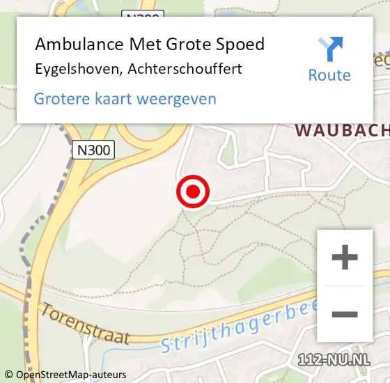 Locatie op kaart van de 112 melding: Ambulance Met Grote Spoed Naar Eygelshoven, Achterschouffert op 20 mei 2014 16:45