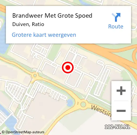 Locatie op kaart van de 112 melding: Brandweer Met Grote Spoed Naar Duiven, Ratio op 1 oktober 2020 14:59