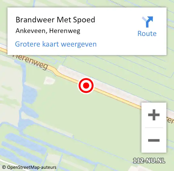 Locatie op kaart van de 112 melding: Brandweer Met Spoed Naar Ankeveen, Herenweg op 1 oktober 2020 17:14