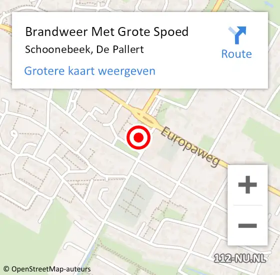 Locatie op kaart van de 112 melding: Brandweer Met Grote Spoed Naar Schoonebeek, De Pallert op 2 oktober 2020 15:14