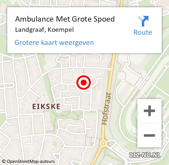 Locatie op kaart van de 112 melding: Ambulance Met Grote Spoed Naar Landgraaf, Koempel op 20 mei 2014 18:56