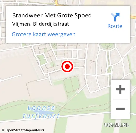 Locatie op kaart van de 112 melding: Brandweer Met Grote Spoed Naar Vlijmen, Bilderdijkstraat op 3 oktober 2020 01:43