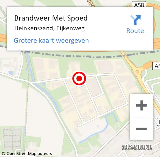 Locatie op kaart van de 112 melding: Brandweer Met Spoed Naar Heinkenszand, Eijkenweg op 20 mei 2014 20:09