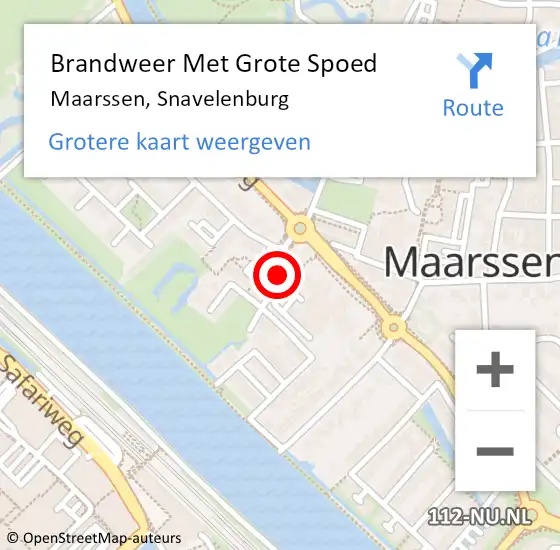 Locatie op kaart van de 112 melding: Brandweer Met Grote Spoed Naar Maarssen, Snavelenburg op 4 oktober 2020 11:09