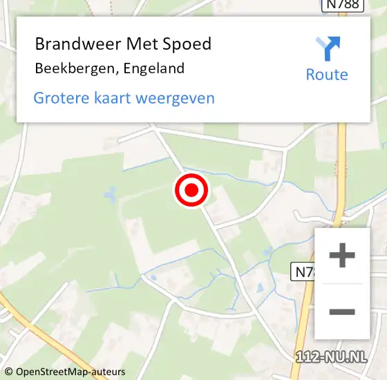 Locatie op kaart van de 112 melding: Brandweer Met Spoed Naar Beekbergen, Engeland op 4 oktober 2020 16:38