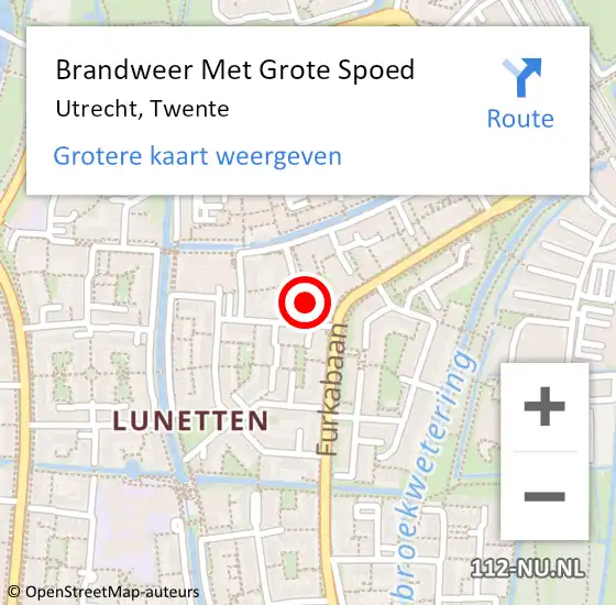 Locatie op kaart van de 112 melding: Brandweer Met Grote Spoed Naar Utrecht, Twente op 4 oktober 2020 19:30