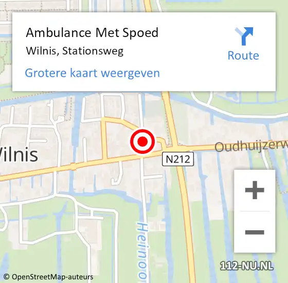 Locatie op kaart van de 112 melding: Ambulance Met Spoed Naar Wilnis, Stationsweg op 20 mei 2014 22:29