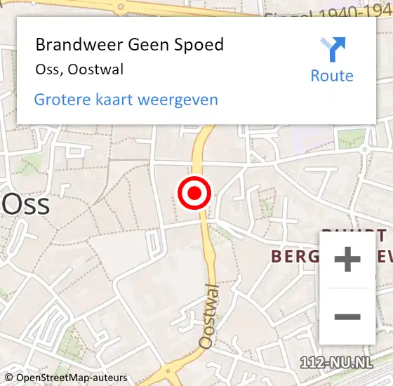 Locatie op kaart van de 112 melding: Brandweer Geen Spoed Naar Oss, Oostwal op 5 oktober 2020 15:26