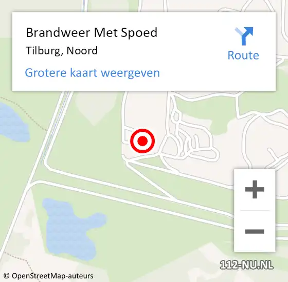 Locatie op kaart van de 112 melding: Brandweer Met Spoed Naar Tilburg, Noord op 5 oktober 2020 15:44