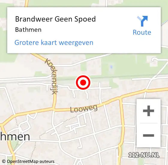 Locatie op kaart van de 112 melding: Brandweer Geen Spoed Naar Bathmen op 6 oktober 2020 03:34