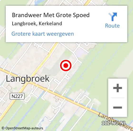 Locatie op kaart van de 112 melding: Brandweer Met Grote Spoed Naar Langbroek, Kerkeland op 6 oktober 2020 22:58