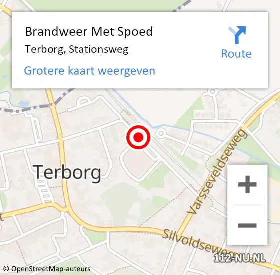 Locatie op kaart van de 112 melding: Brandweer Met Spoed Naar Terborg, Stationsweg op 7 oktober 2020 09:02