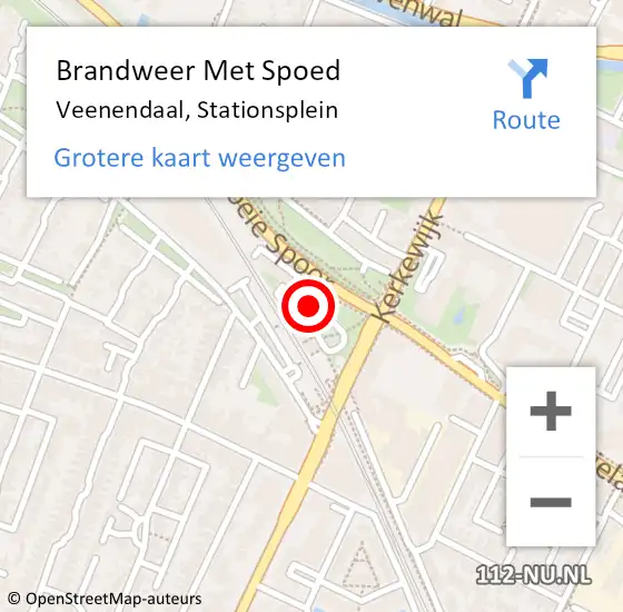 Locatie op kaart van de 112 melding: Brandweer Met Spoed Naar Veenendaal, Stationsplein op 8 oktober 2020 11:37