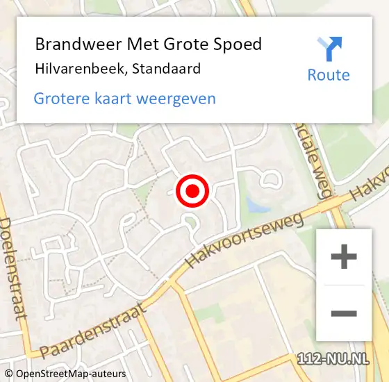 Locatie op kaart van de 112 melding: Brandweer Met Grote Spoed Naar Hilvarenbeek, Standaard op 21 mei 2014 10:06