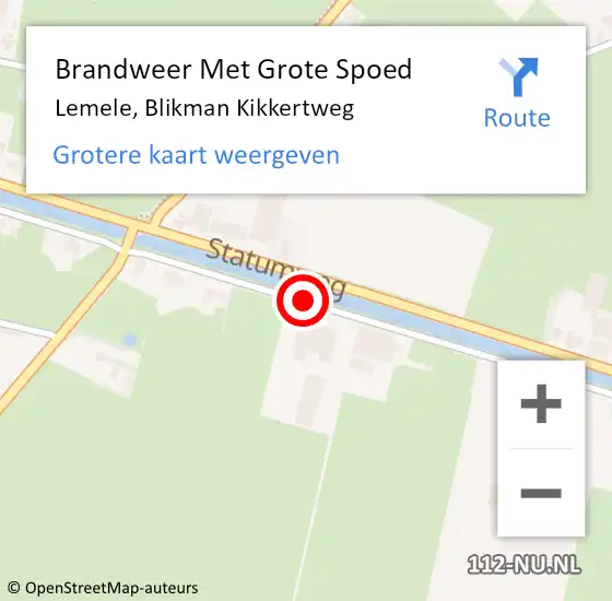 Locatie op kaart van de 112 melding: Brandweer Met Grote Spoed Naar Lemele, Blikman Kikkertweg op 8 oktober 2020 18:14