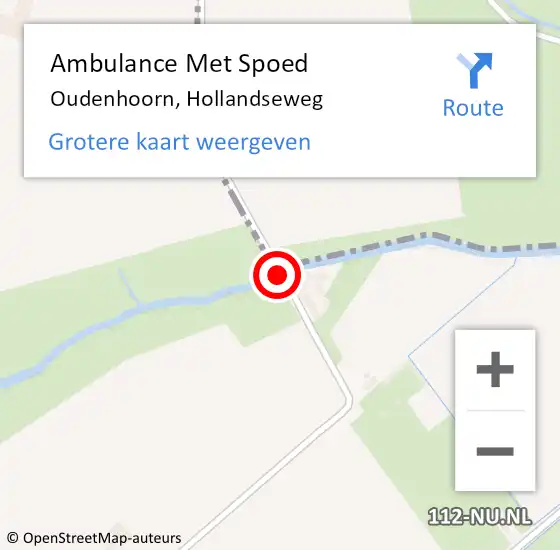 Locatie op kaart van de 112 melding: Ambulance Met Spoed Naar Oudenhoorn, Hollandseweg op 8 oktober 2020 18:52