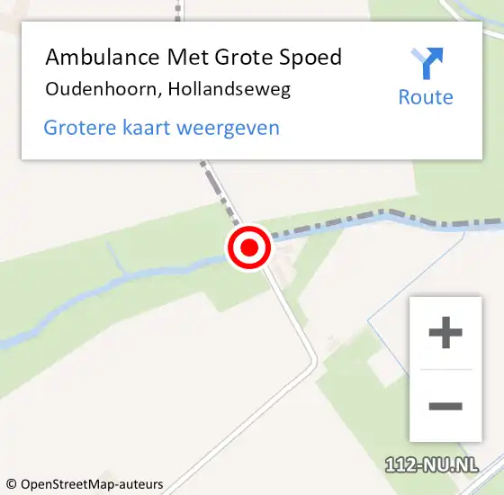 Locatie op kaart van de 112 melding: Ambulance Met Grote Spoed Naar Oudenhoorn, Hollandseweg op 8 oktober 2020 18:57