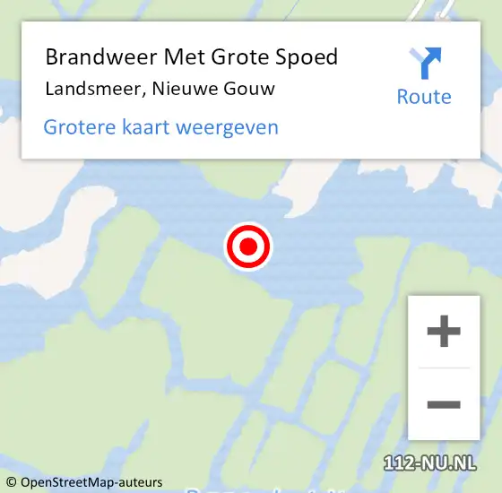 Locatie op kaart van de 112 melding: Brandweer Met Grote Spoed Naar Landsmeer, Nieuwe Gouw op 9 oktober 2020 05:11