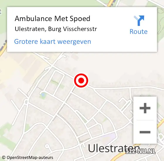 Locatie op kaart van de 112 melding: Ambulance Met Spoed Naar Ulestraten, Burg Visschersstr op 21 mei 2014 11:13