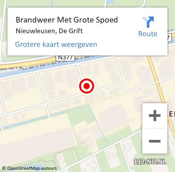 Locatie op kaart van de 112 melding: Brandweer Met Grote Spoed Naar Nieuwleusen, De Grift op 21 mei 2014 11:22