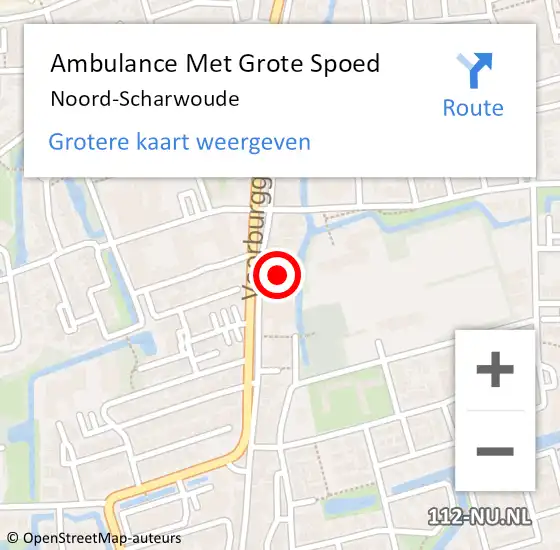 Locatie op kaart van de 112 melding: Ambulance Met Grote Spoed Naar Noord-Scharwoude op 10 oktober 2020 11:01