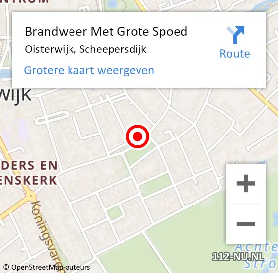 Locatie op kaart van de 112 melding: Brandweer Met Grote Spoed Naar Oisterwijk, Scheepersdijk op 10 oktober 2020 11:38