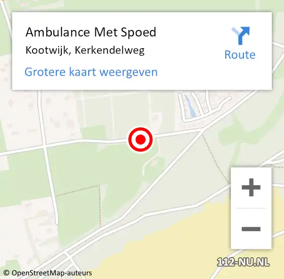 Locatie op kaart van de 112 melding: Ambulance Met Spoed Naar Kootwijk, Kerkendelweg op 10 oktober 2020 19:08