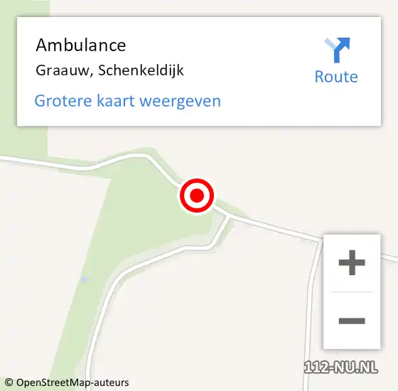 Locatie op kaart van de 112 melding: Ambulance Graauw, Schenkeldijk op 21 mei 2014 14:45