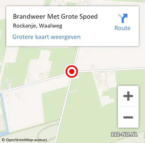 Locatie op kaart van de 112 melding: Brandweer Met Grote Spoed Naar Rockanje, Waalweg op 12 oktober 2020 17:20