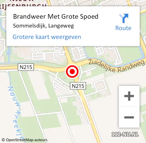 Locatie op kaart van de 112 melding: Brandweer Met Grote Spoed Naar Sommelsdijk, Langeweg op 13 oktober 2020 08:59