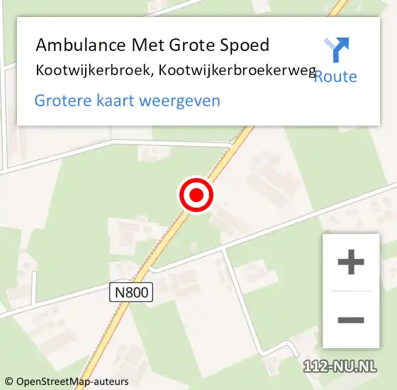 Locatie op kaart van de 112 melding: Ambulance Met Grote Spoed Naar Kootwijkerbroek, Kootwijkerbroekerweg op 13 oktober 2020 19:16