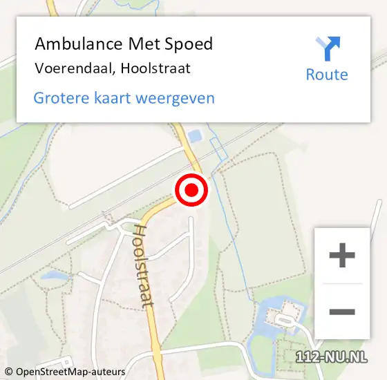 Locatie op kaart van de 112 melding: Ambulance Met Spoed Naar Voerendaal, Hoolstraat op 21 mei 2014 19:22