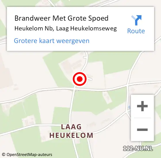 Locatie op kaart van de 112 melding: Brandweer Met Grote Spoed Naar Heukelom Nb, Laag Heukelomseweg op 2 oktober 2013 17:03