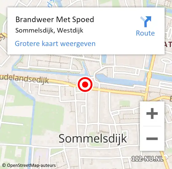 Locatie op kaart van de 112 melding: Brandweer Met Spoed Naar Sommelsdijk, Westdijk op 17 oktober 2020 22:36