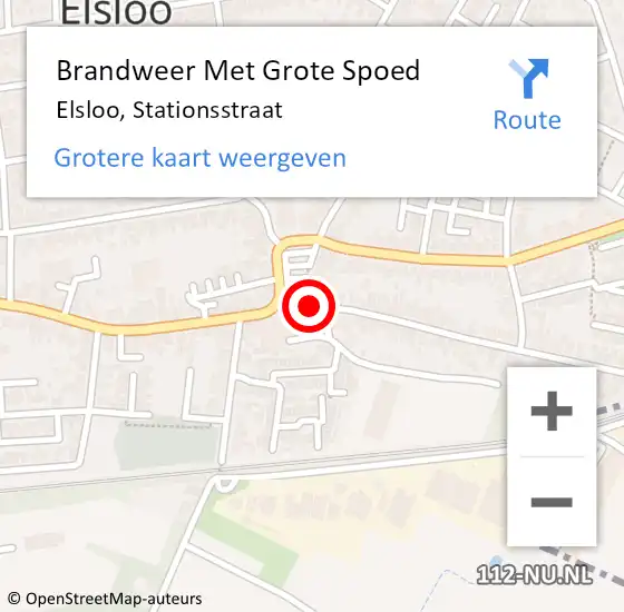 Locatie op kaart van de 112 melding: Brandweer Met Grote Spoed Naar Elsloo, Stationsstraat op 19 oktober 2020 22:26