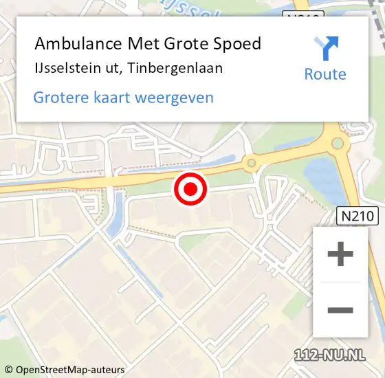 Locatie op kaart van de 112 melding: Ambulance Met Grote Spoed Naar IJsselstein ut, Tinbergenlaan op 2 oktober 2013 17:39