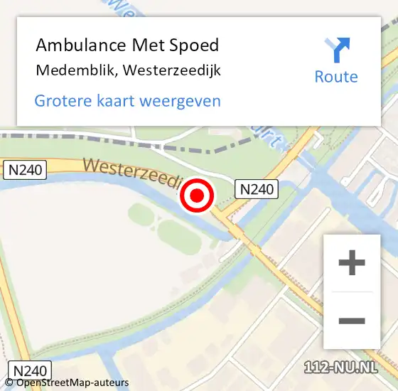 Locatie op kaart van de 112 melding: Ambulance Met Spoed Naar Medemblik, Westerzeedijk op 20 oktober 2020 14:39