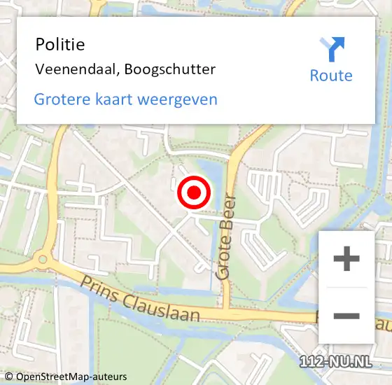 Locatie op kaart van de 112 melding: Politie Veenendaal, Boogschutter op 21 oktober 2020 13:52