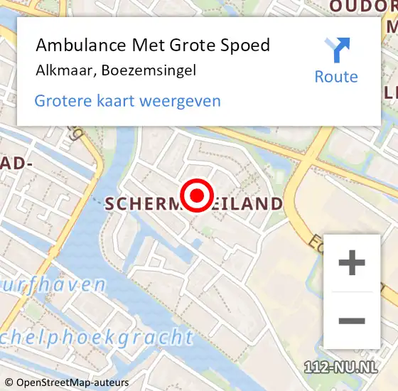 Locatie op kaart van de 112 melding: Ambulance Met Grote Spoed Naar Alkmaar, Boezemsingel op 21 oktober 2020 20:40